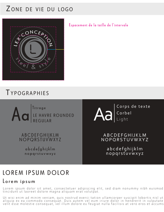 Lexconception — déclinaisons