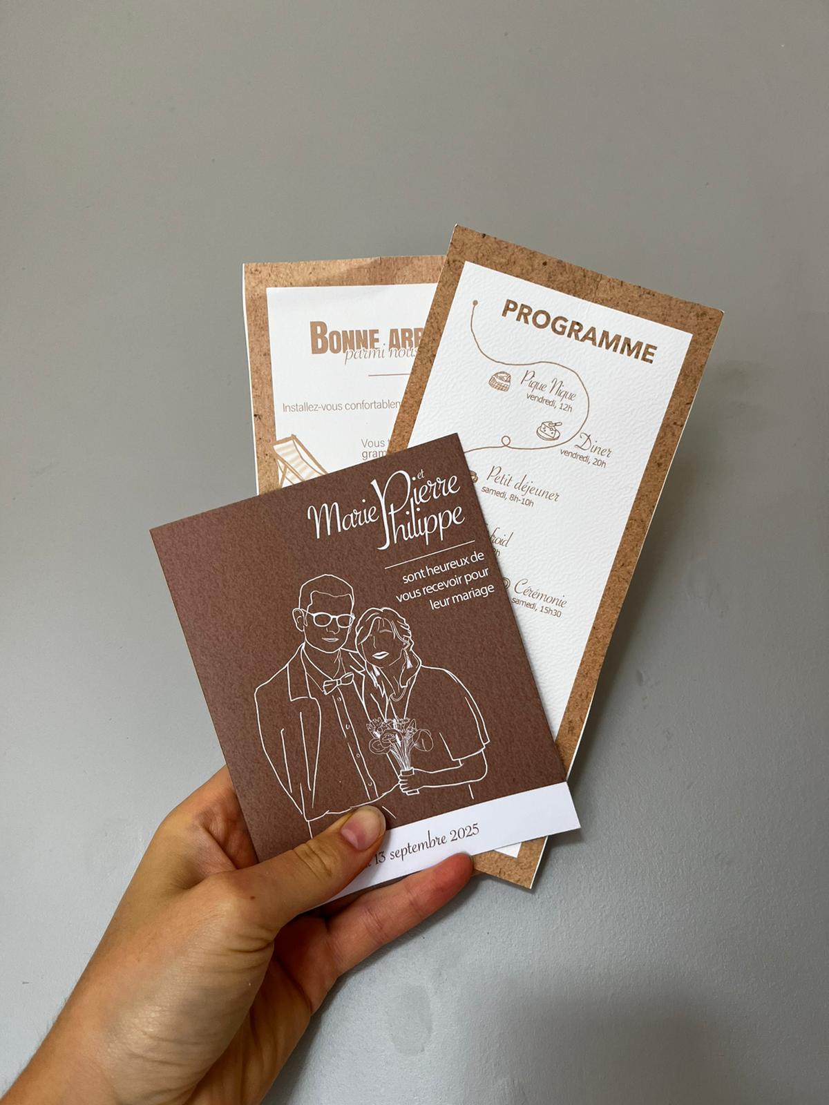 Mariage — Faire part, programme et plan